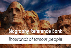Biography Reference bank. Thousands of famous people.
